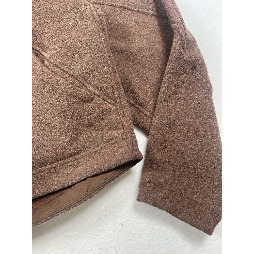 Lululemon Looped Terry Fleece Half-Zip Hoodie Sweatshirt Womens Sz 4 Java Active - Picture 5 of 12